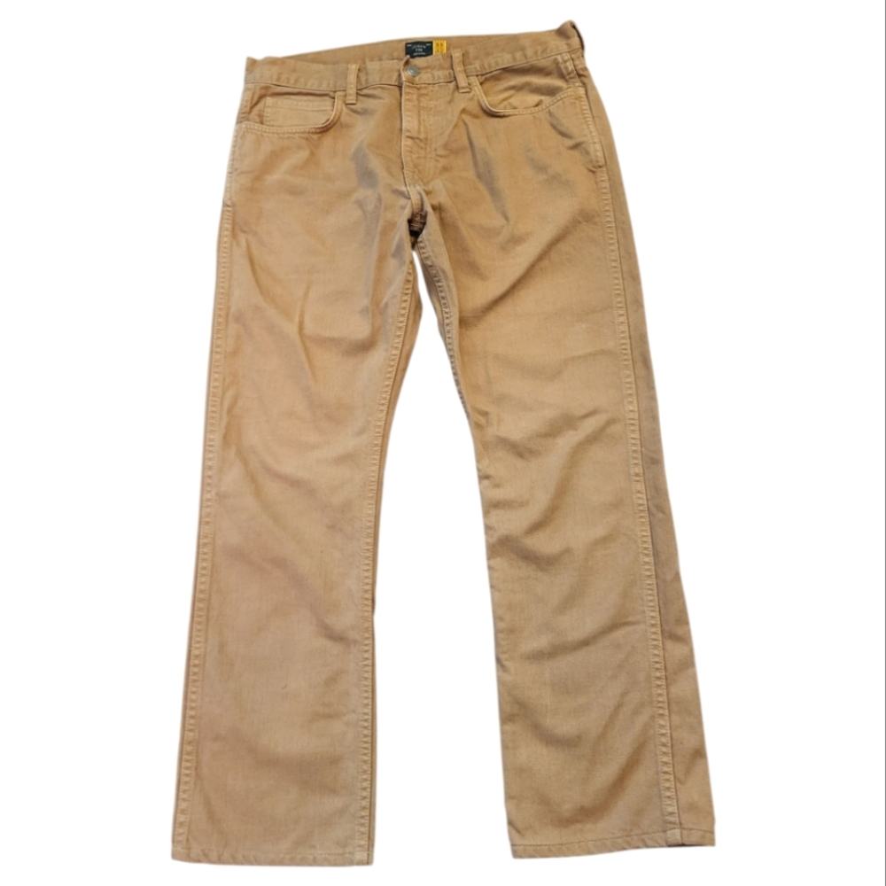 J. Crew Men's Khaki 770 Straight Fit Garment Dyed Chinos - Size 33